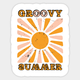 Sunlit Memories: Groovy Summer Vibes Sticker